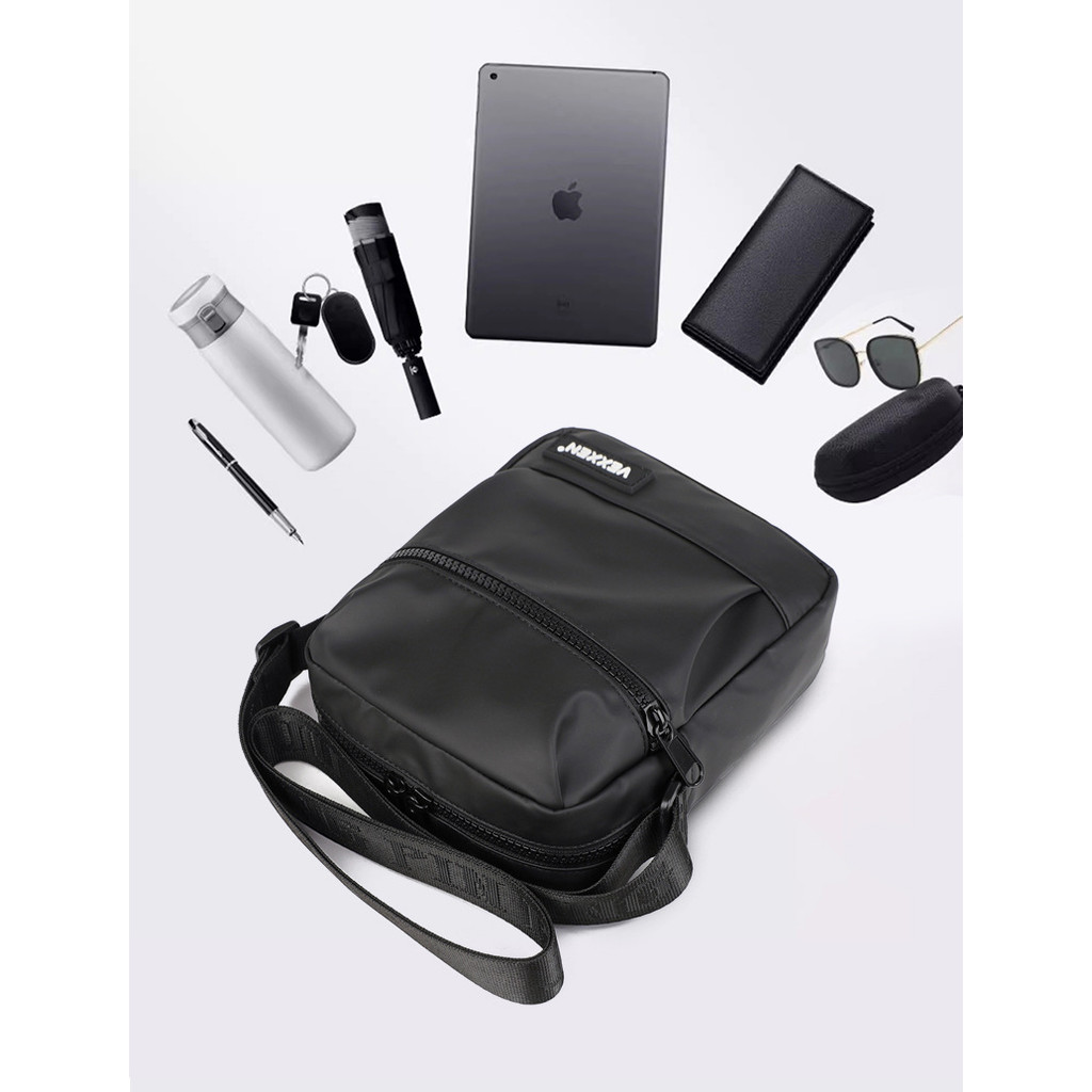 (w288) กระเป๋าสะพายข้างชายหญิง 4ช่องซิปแข็งแรง ผ้ากันน้ำ ดูดีสไตส์vexxen - รูปที่ 3