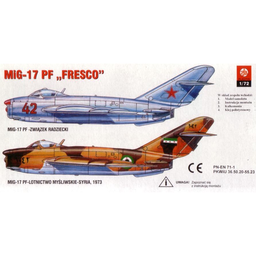 PLASTYK S-011 1/72 MIG-17 PF Fresco