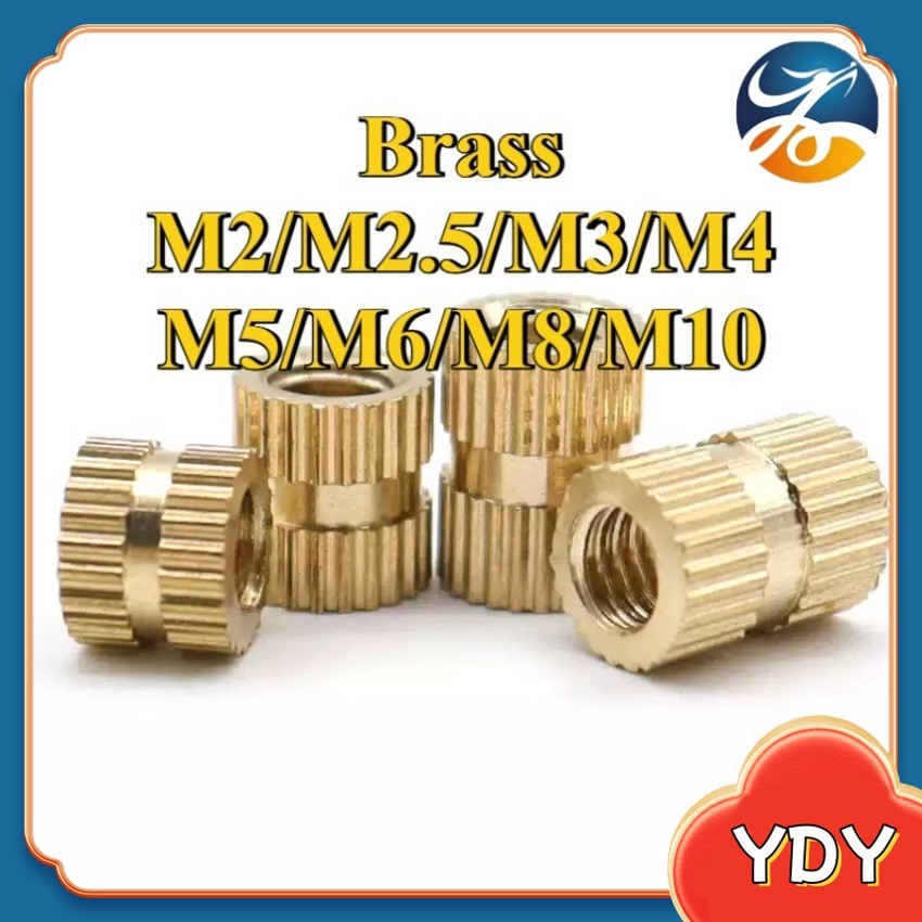 Injection Molded Copper Nut Double Pass Copper Insert Knurled Insert Copper Flower Mother, Copper ฝั