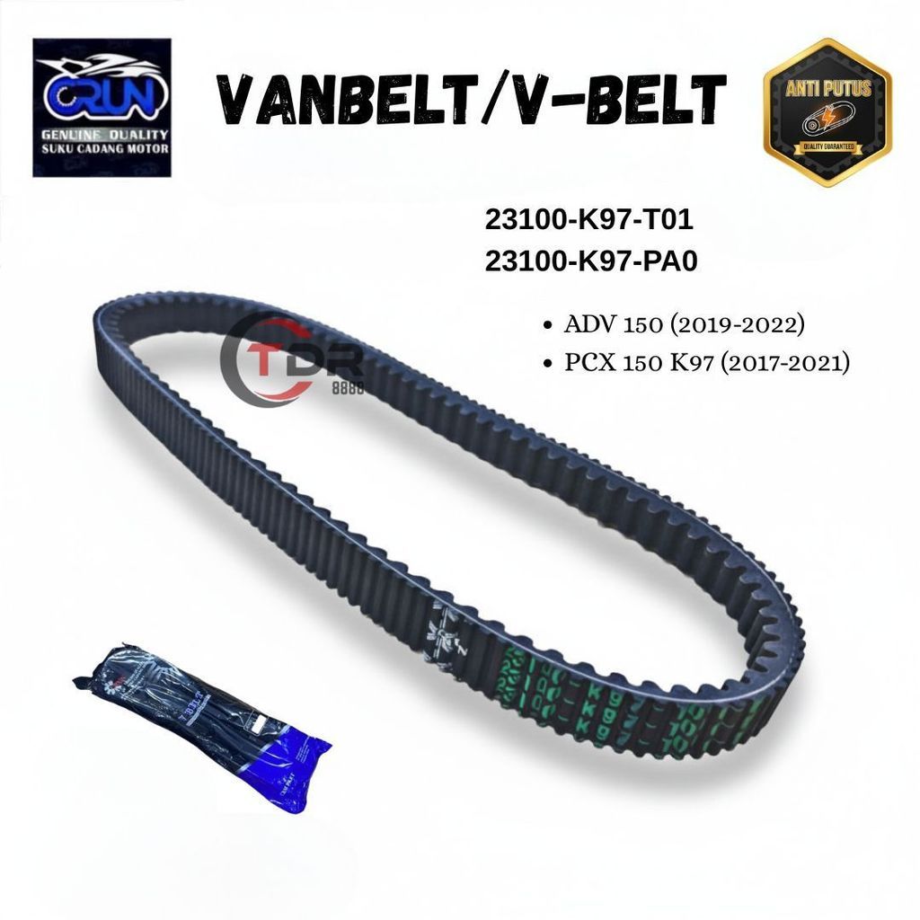 23100-K97-T01 CRUN Vanbelt Honda ADV 150 V-Belt PCX 150 K97 23100K97PA0 เข็มขัดไดรฟ์มอเตอร์