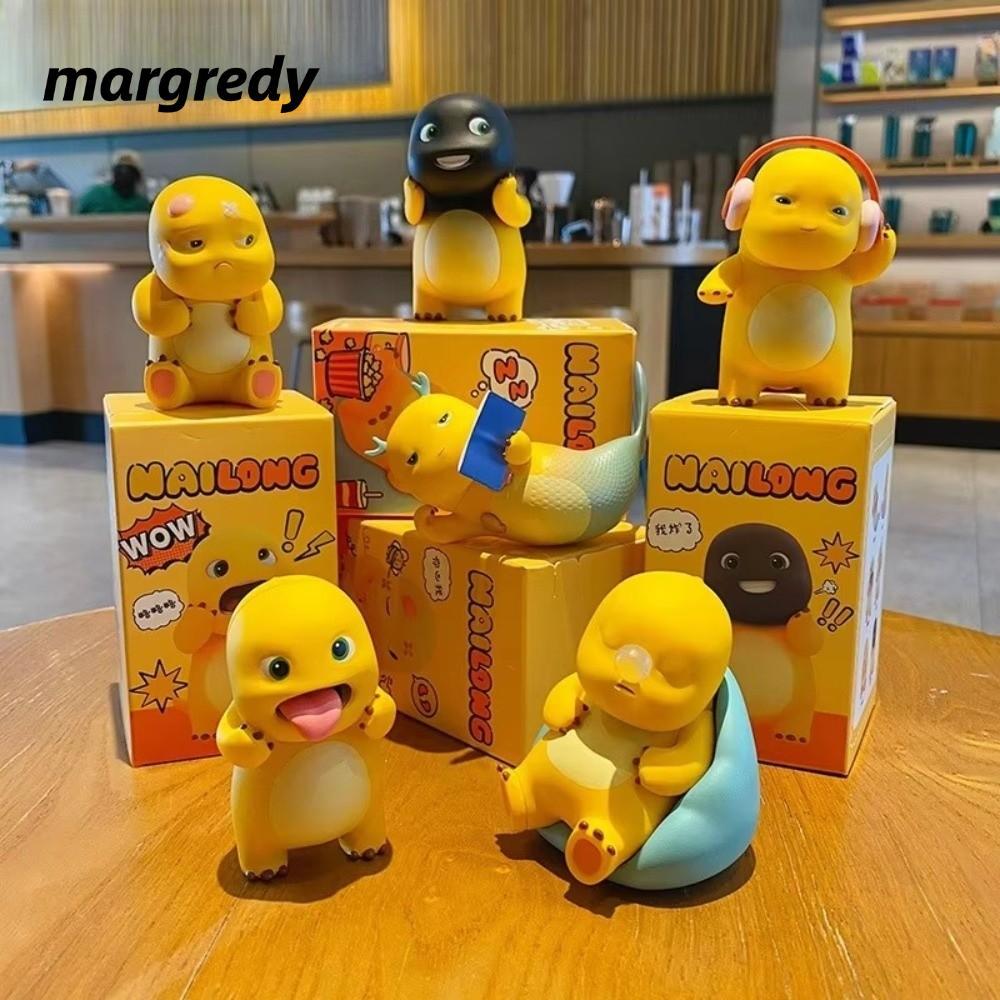 MARGREDY Nailong ตัวเลข, Miniature Funny Pose กล่อง,น่ารักสะสมรูปปั้น Action Figure รูปมังกรนมสําหรั