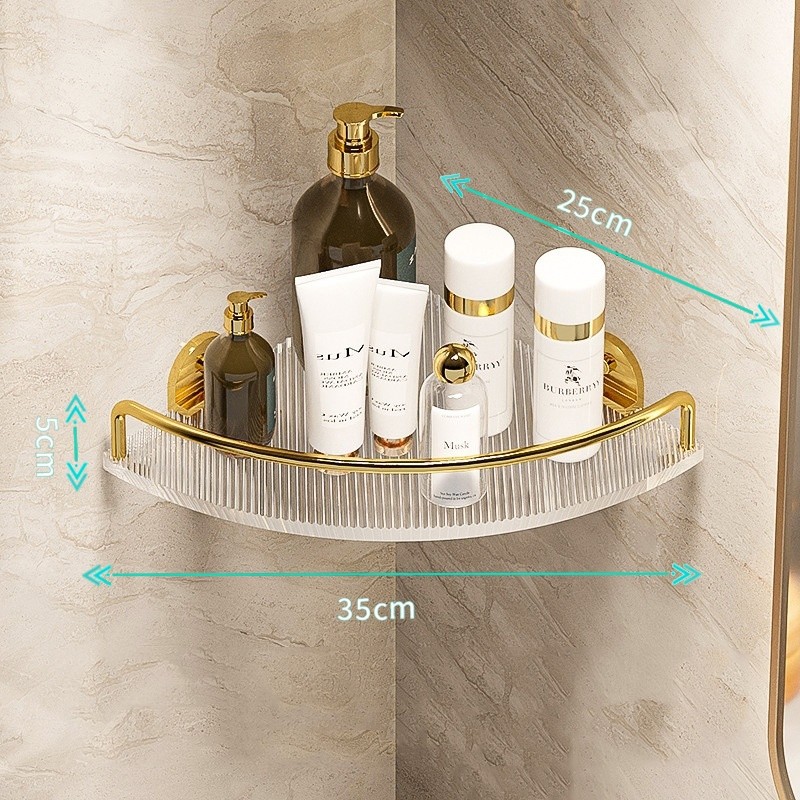 มุมอะคริลิชั้นเก็บของในห้องน้ํา ต่อย-ฟรี มุมห้องน้ําเจลอาบน้ําเครื่องสําอางชั้นเก็บของติดผนัง - รูปที่ 5
