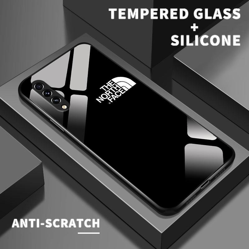 Hard Case Glass Kaca สําหรับ Samsung A54 5G A50 A50s A51 4G A52 A52s A53 A7 2018 ซิลิโคนกลับ Simple 