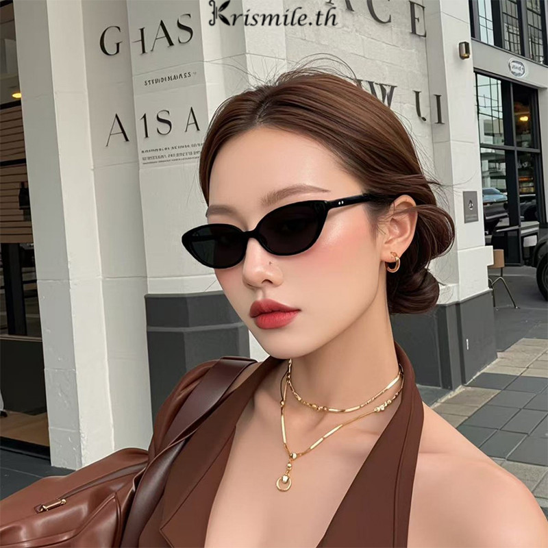 COD-ในไทย💖แว่นตากันแดดตาแมว ขนาดเล็ก สไตล์เกาหลีระดับไฮเอนด์ แว่น y2k สําหรับผู้หญิง และผู้ชาย-Kri