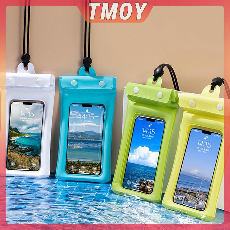 TMโอ้ย พองลอยหน้าจอสัมผัสโทรศัพท์มือถือกระเป๋ากันน้ําสามชั้นปิดผนึกตะขอและห่วงสามพับถุงลมนิรภัยกันน้