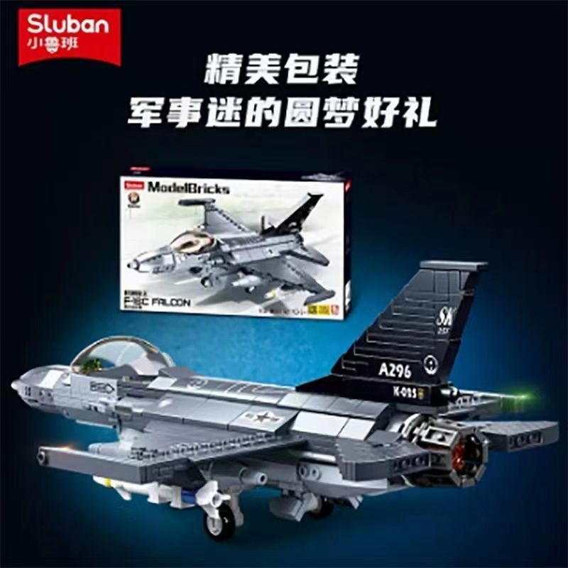 Little Luban Building Blocks ทหาร Stealth Fighter J-20 เครื่องบิน Su 27 Fighter รุ่นจีนประกอบเด็กของ