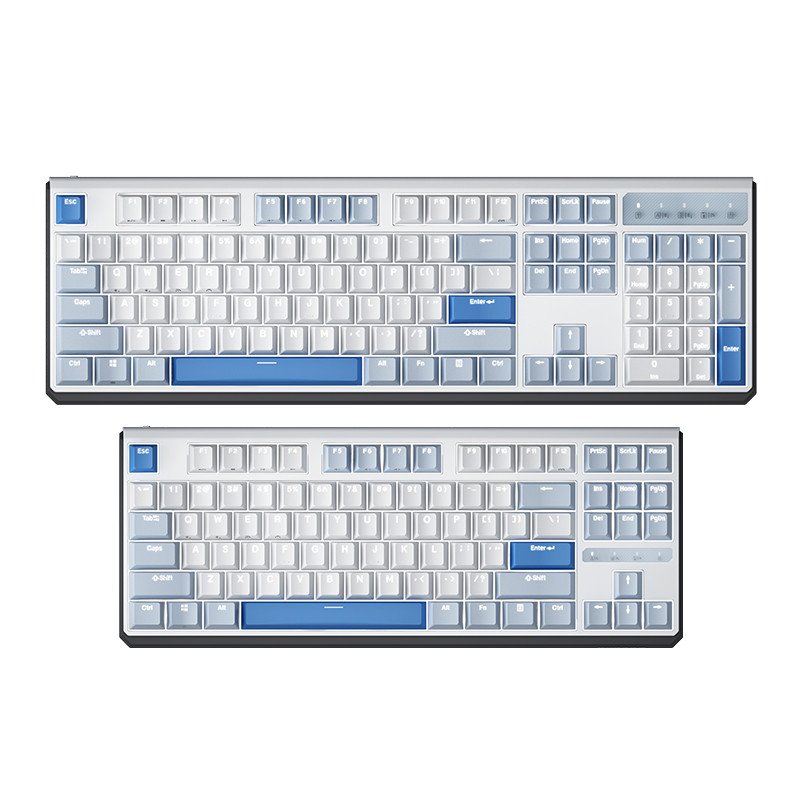 DURGOD DURGOD K620W/K610W ไร้สายสามโหมดปลั๊กร้อน Backlight Mechanical Keyboard 87-Key 104-Key