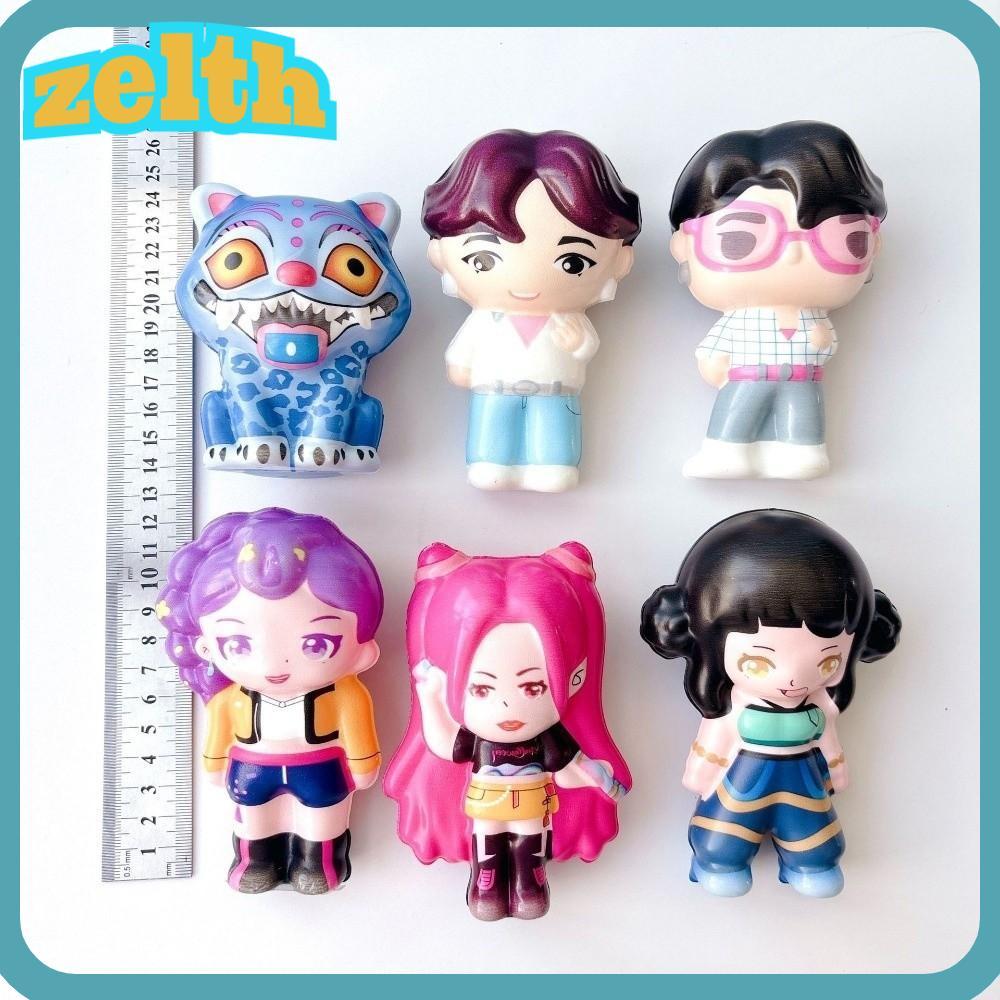 ZELTH Kpop Demon Hunters ของเล่นบีบ, Derpys|ของเล่นสกุชชี่นุ่มนิ่มอนิเมะ​​, นํากลับมาใช้ใหม่ได้​​ รู