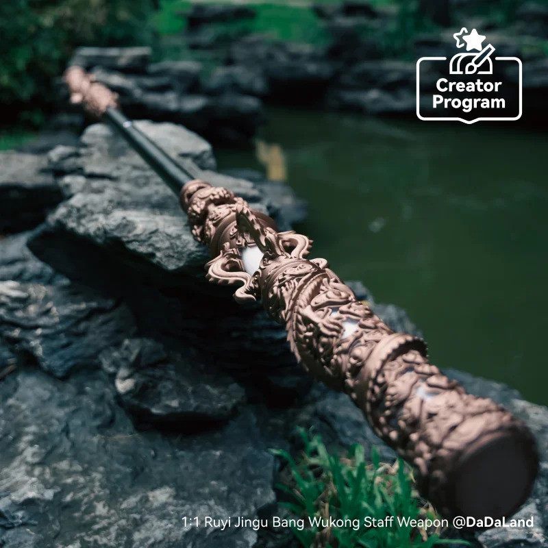 BambuLab 1:1 Ruyi Jingu Bang Wukong Staff อาวุธ Motion-เปิดใช้งานเสียงและแสง Props ชุดสําหรับ AAA เก