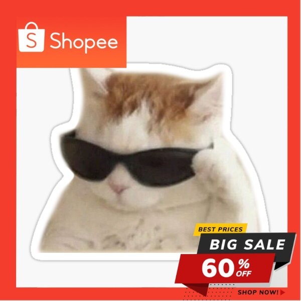 Cat Meme Stickers v2 3D Cat Stickers วัสดุรูปลอกแบบยืดหยุ่นกันน้ําและทนความร้อนเหมาะสําหรับทุกยานพาห