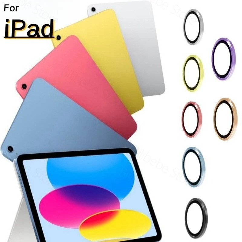 สําหรับ iPad Air mini 7 6 10 13 11 4 5 9D ฝาครอบกรอบอลูมิเนียมป้องกันกล้องสําหรับ iPad mini7 mini6 Air11 Air13 โทรศัพท์กลับกล้องเลนส์ Anti Scratch โลหะหมวกป้องกัน