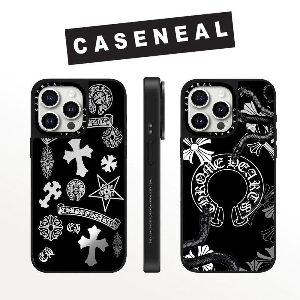 Drop proof CASENEALเคสโทรศัพท์สําหรับiPhone 17ProMax 17pro 17 air 16promax 16 15promax 15 14promax 13 13promax hard Case Chrome Hearts 12 12PromaxกรณีiPhone 11คุณภาพสูง
