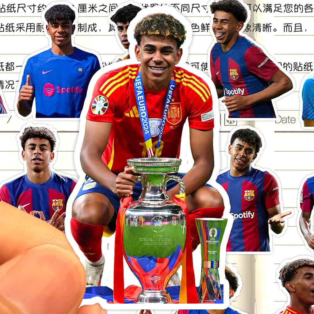 Limine Yamal Sticker HD กันน้ํานักฟุตบอล Lamine Yamal Kid Brother สติกเกอร์ตกแต่งภาพวาด