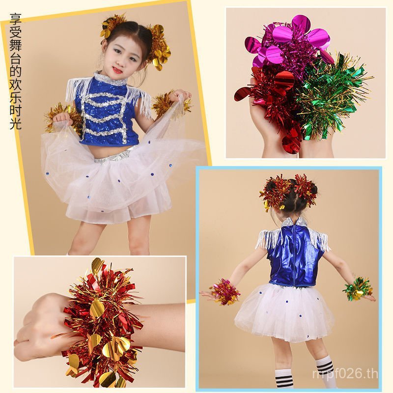 อุปกรณ์ประดับข้อมือระยิบระยับแบบมือดอกไม้ สำหรับการแสดงเต้นรำเด็กอนุบาล Bivo8