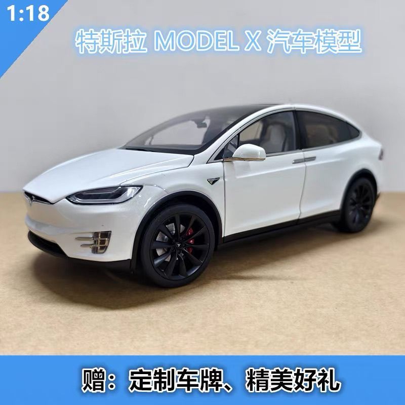 1: 18 TESLA TESLA รุ่น X รถ Owing ประตู SUV รถรุ่น