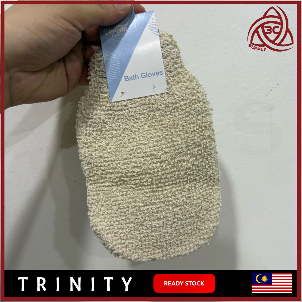 1 ด้านด้านเดียวหนา Exfoliating Sarung Tangan Cuci Badan Mandi Body Bath ถุงมือผิวอาบน้ํา Miton Loofa