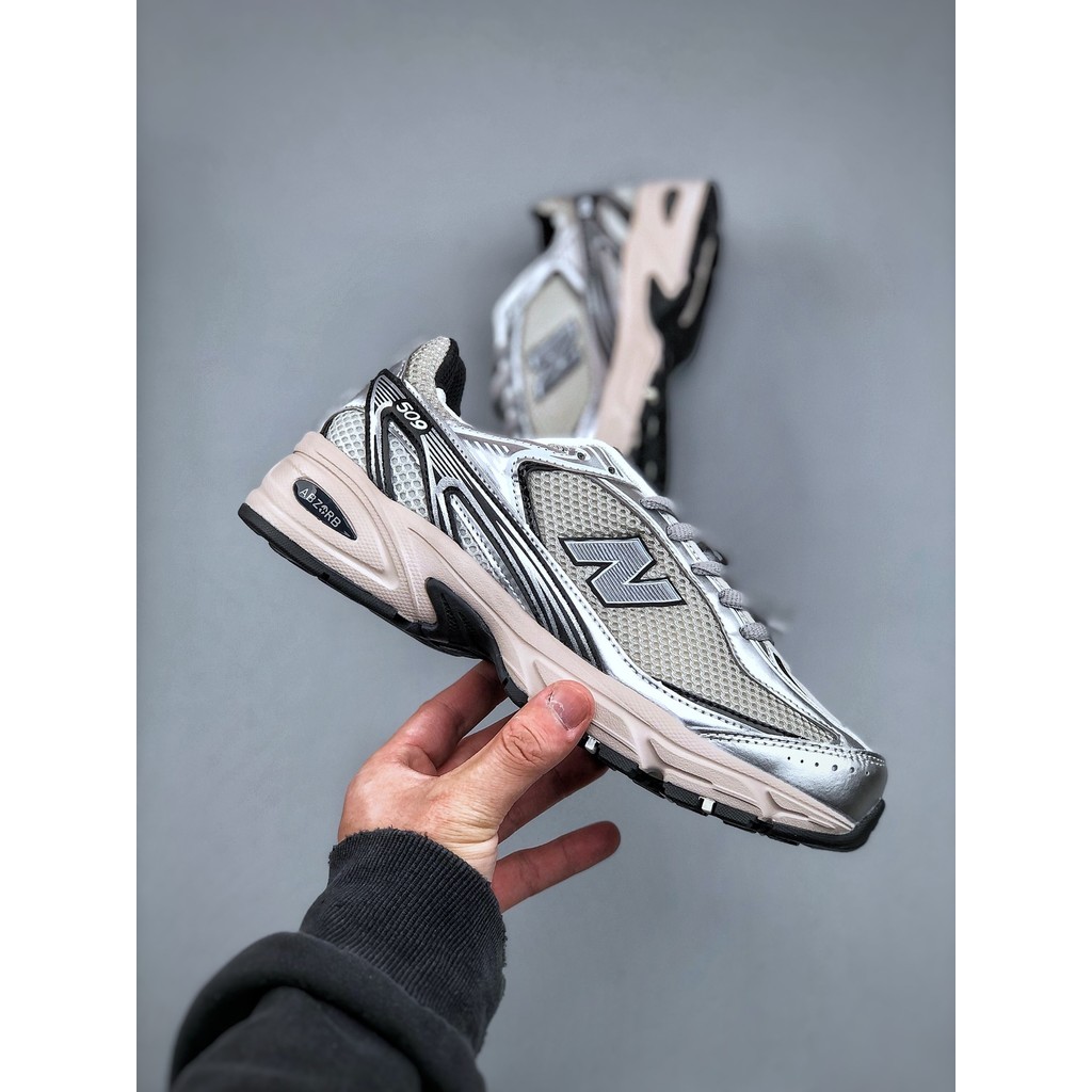 รองเท้า retro daddy รุ่น U509C1 สไตล์ breathabile mesh ตาข่ายวัวตัดหนังเย็บ พื้นรองเท้า T-beam outso