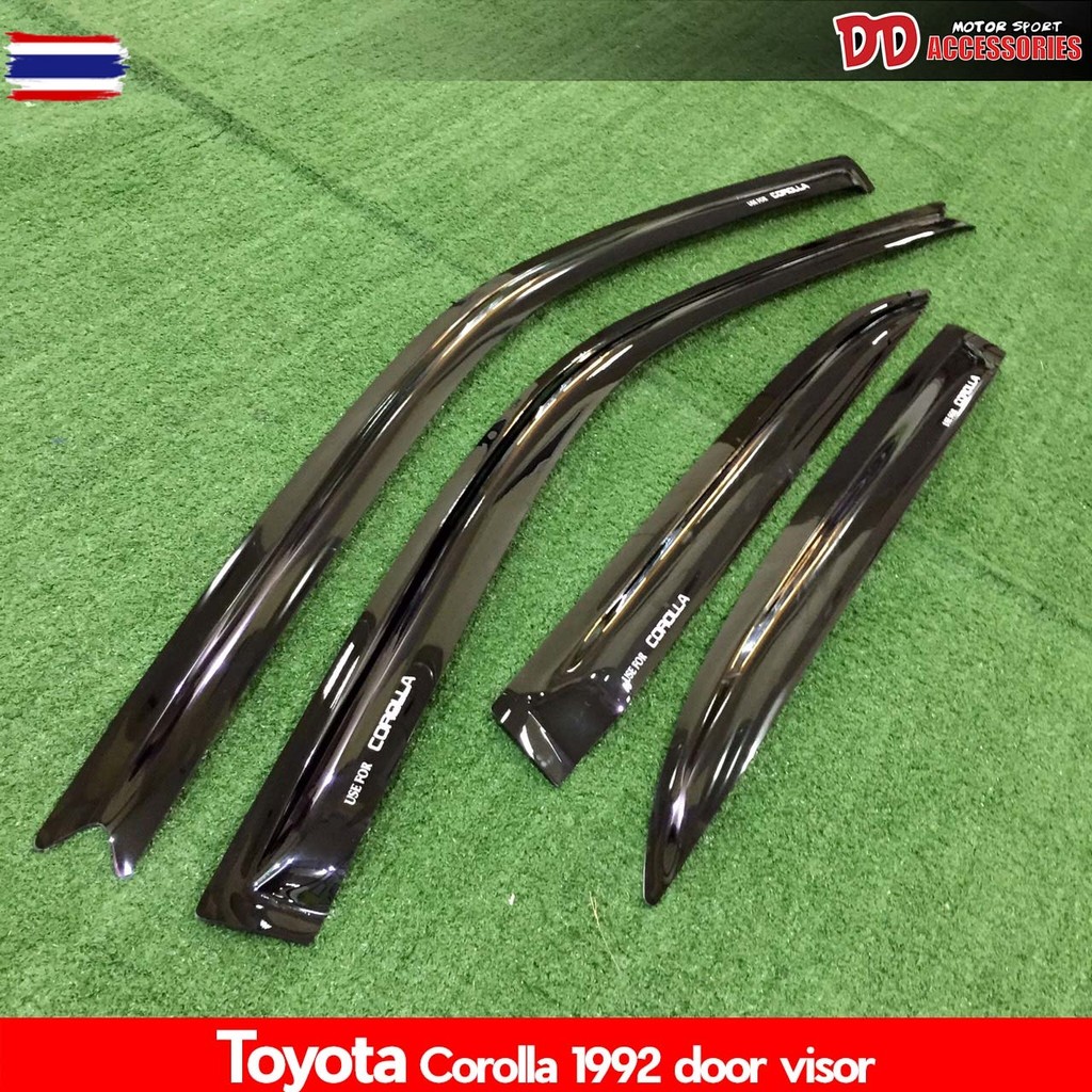 กันสาด กันสาดน้ำฝน AE100 AE101 3ห่วง สามห่วง 1992 1993 1994 1995  สีดำ