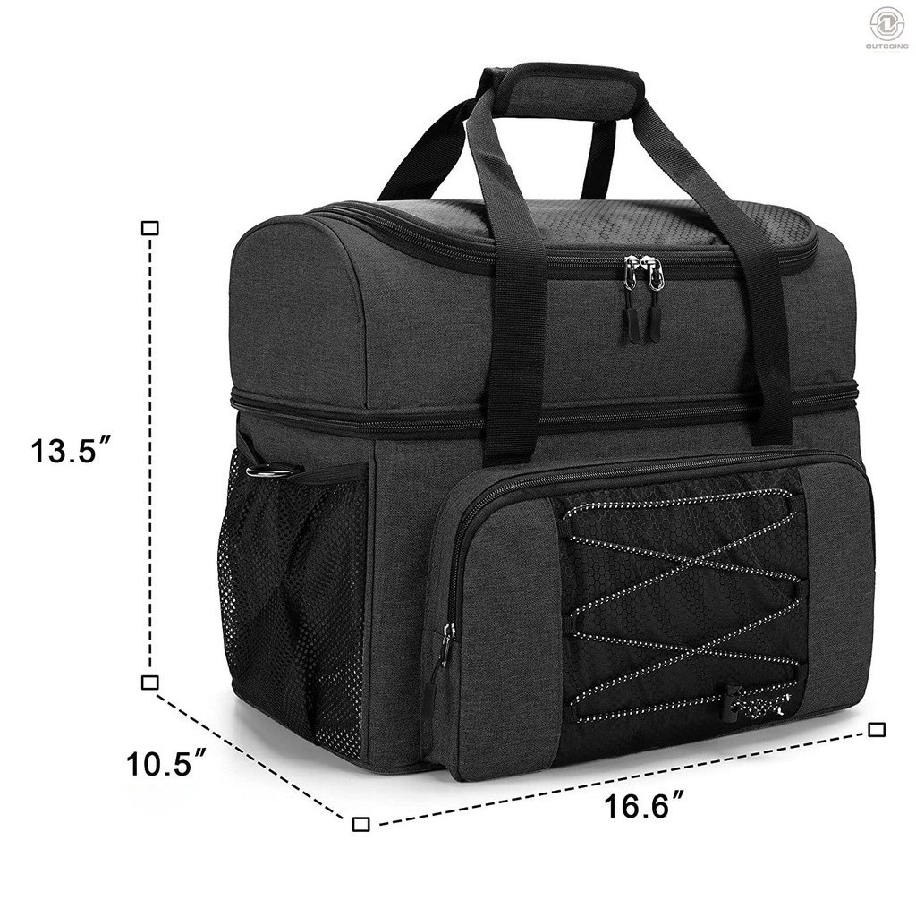 Bowling Bag for 2 Balls Portable Bowling Tote Bag with Padded Ball Holder for Double Ball and Pair o