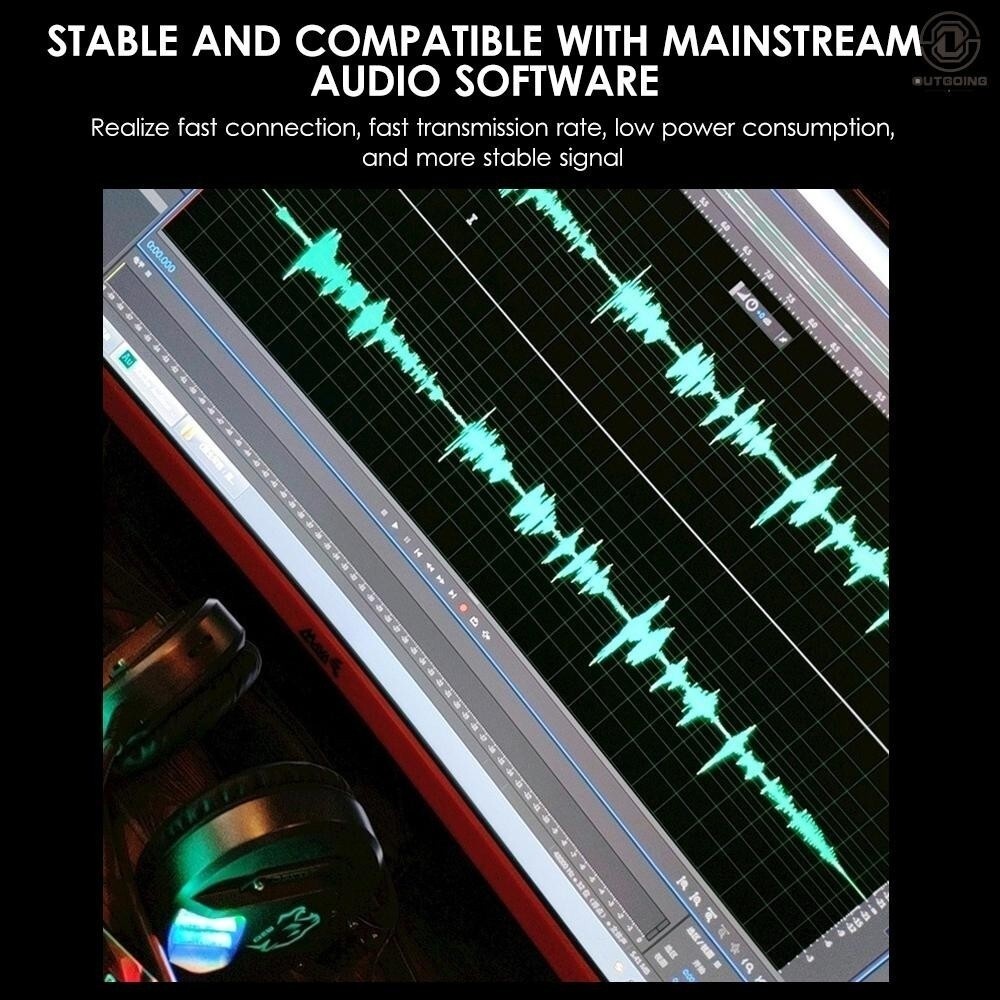 [OUGO] Audio Interface Professional Recording Sound Card 16bit/48kHz Mini USB Audio Interface Sound 