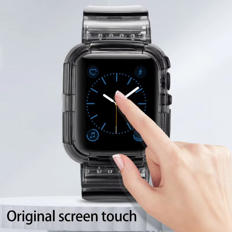 สายซิลิโคนพร้อมกรณี for IWatch Ultra 3 2 SE 3 2 Apple Watch Series 11 10 9 8 7 46 45 44 42 41 40 38 มม. - รูปที่ 5