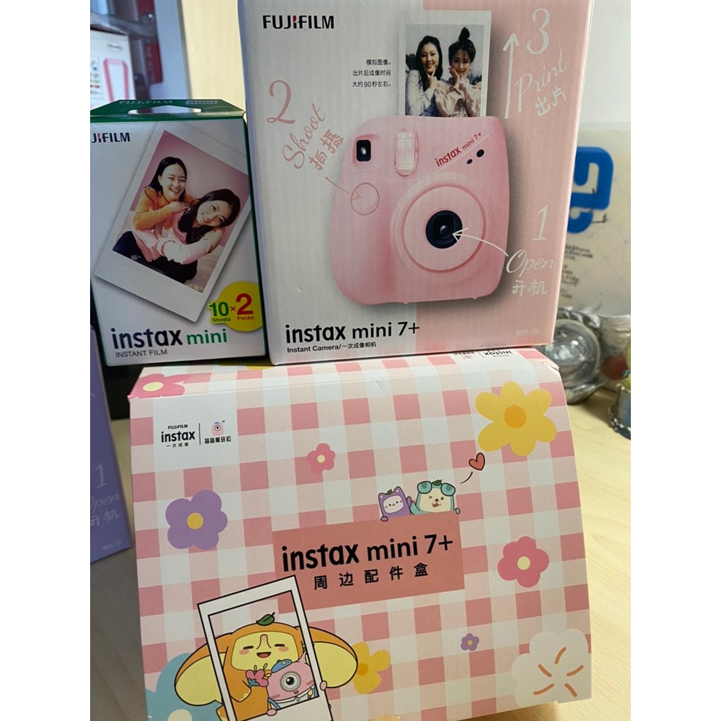 Fuji Instant Camera mini7+นักเรียนชายสไตล์เด็กเริ่มต้นราคาถูก 7c/s กล่องของขวัญฟิล์ม