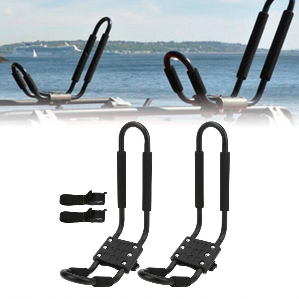 Kayak Roof Rack วัสดุเหล็ก Canoe หลังคา Mount สําหรับเรือใบกระดานโต้คลื่น