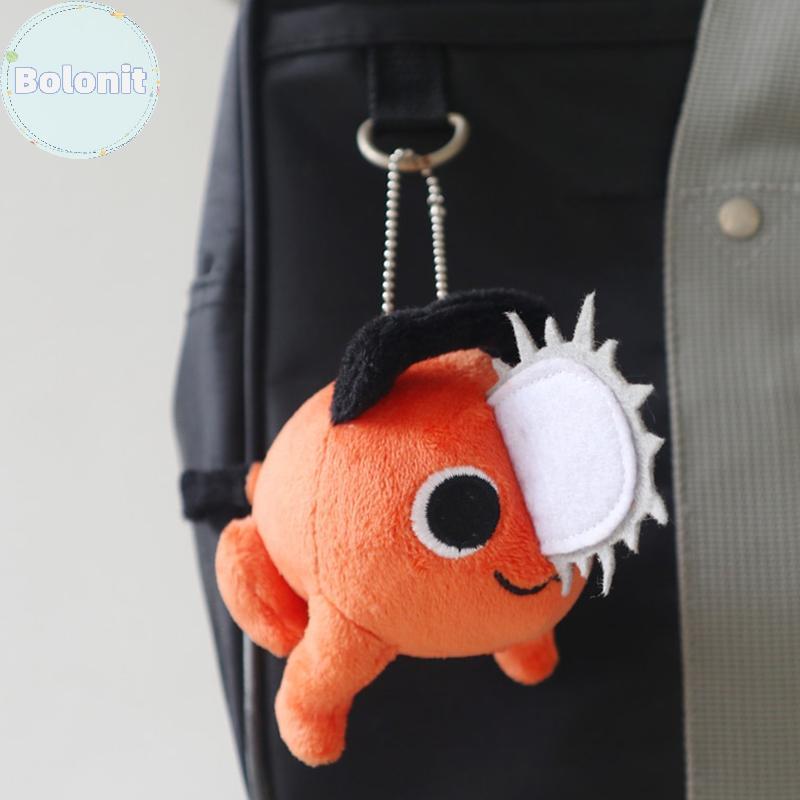 พวงกุญแจ Bolonit Chainsaw Man สไตล์.Cosplay Pochita ตุ๊กตา Plush น่ารัก 10 ซม.