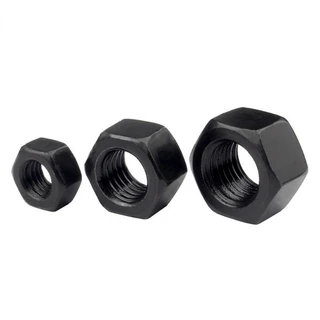 Hexagon Nut Black /หัวน็อต ตัวเมีย หกเหลี่ยม สีดํา เกรด 12.9 เกลียวมิล หยาบ M2 M2.5M3 M4 M5 M6 M8 M10 M12~ M24 (ZH-PFH1)