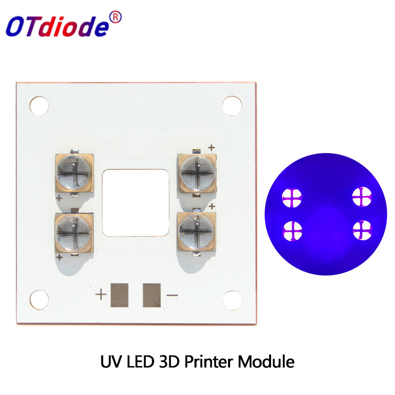 UV LED โคมไฟ Curing โมดูล 40W 3D เครื่องพิมพ์สีม่วง 395nm 405nm 365nm LG6565 กาวเรซิ่น Anycubic Phot