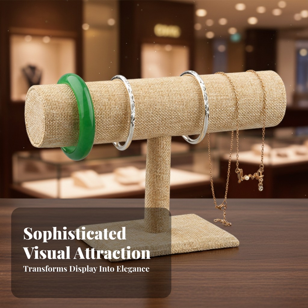 Bracelet Display Stand Upright T-Shaped Bar Jewelry Display Bracelet Holder Soft Touch