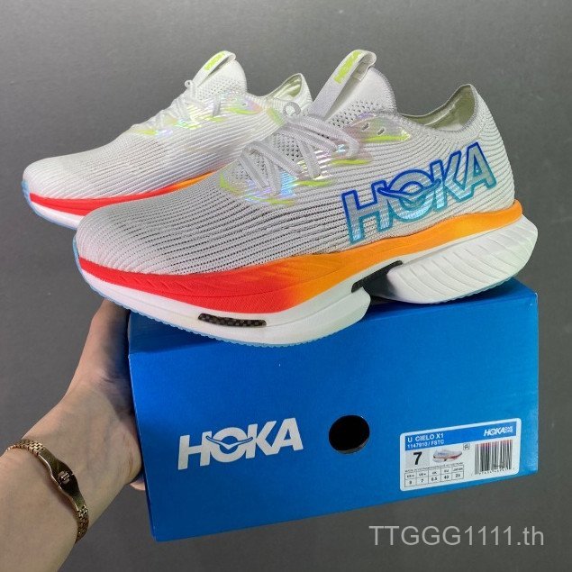 HOKA ONE ONE Cielo X1 รองเท้ากีฬาผู้ชายและผู้หญิง Hoka Cielo X1 รองเท้าวิ่ง 1147910FSTC GAEL