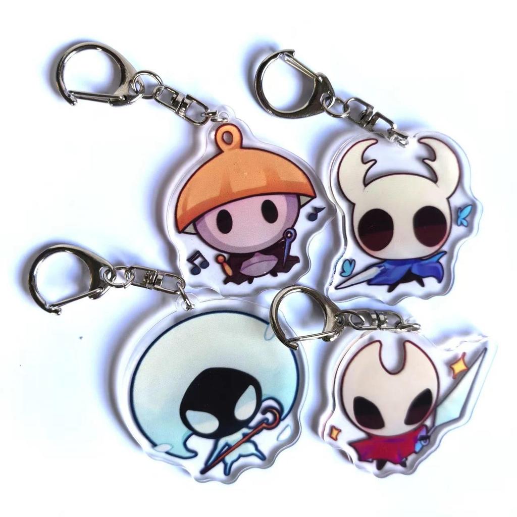 เกมยอดนิยม Hollow Knight พวงกุญแจสําหรับผู้หญิงอุปกรณ์เสริมกระเป๋า Quirrel Little Ghost พวงกุญแจเพื่