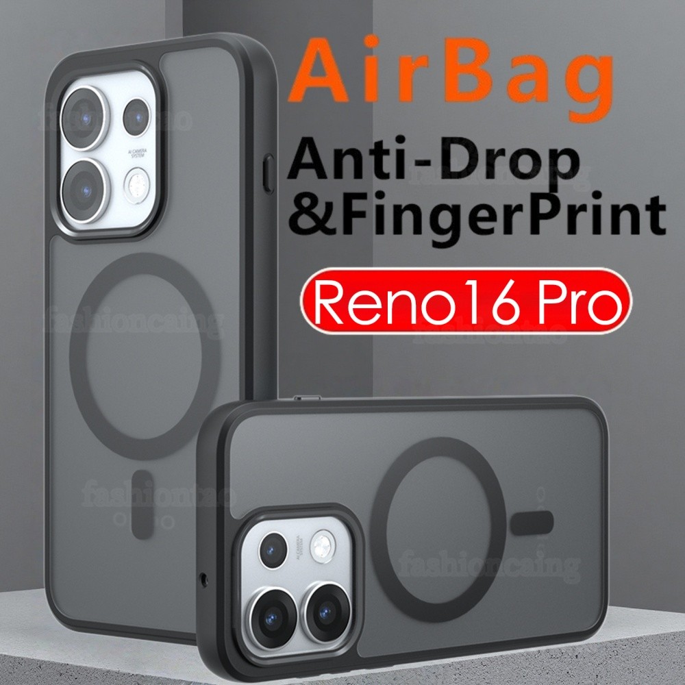 ปลอกสําหรับOppo Reno16 F Pro Reno 16 Reno16 Pro Reno16 F OppoReno16 Anti-Scratchโปร่งใสFrostedพร้อมเคสโทรศัพท์แม่เหล็กกันกระแทกป้องกันลายนิ้วมือฮาร์ดปกหลัง