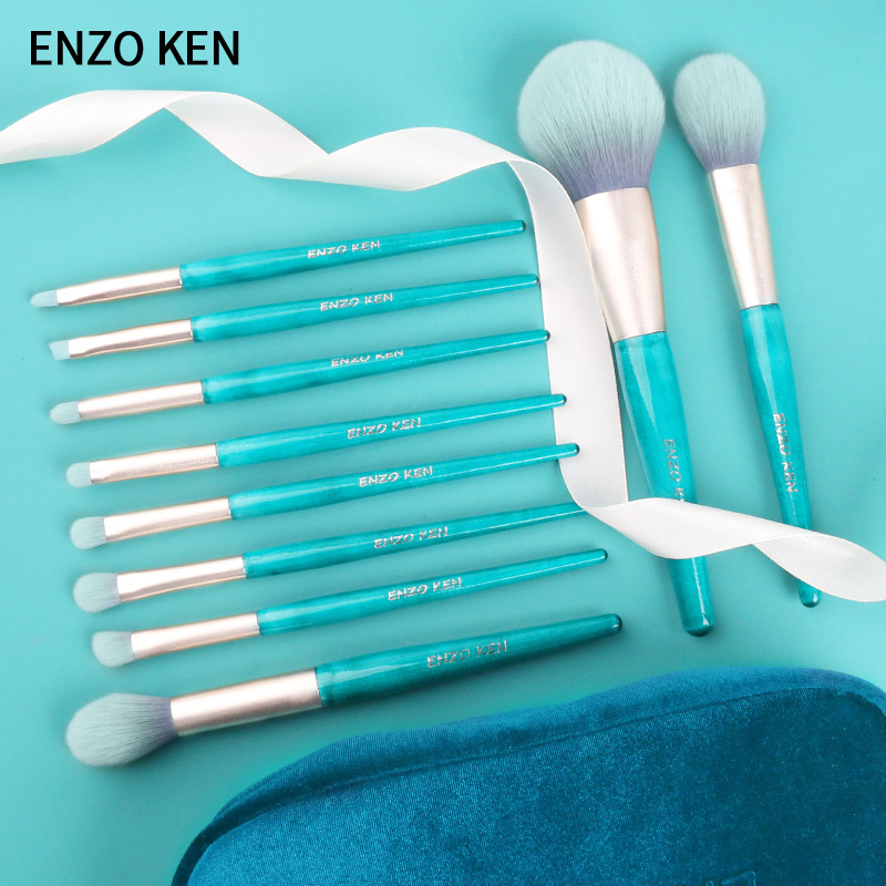 Enzo Giant Soft Makeup Brush Set Full Set Professional Super Soft Brush เครื่องมือแต่งหน้าแปรงอายแชโ