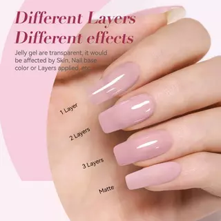 【Local】BORN RETTY Blush Cream Jelly Gel ยาทาเล็บ Ice Clear Nude สีชมพู UV Soak Off Gel วานิชเล็บหยกเจล 15ml