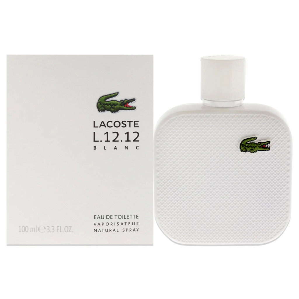 Lacoste Eau De Lacoste L.12.12 Blanc by Lacoste for Men - สเปรย์ EDT 3.3 oz