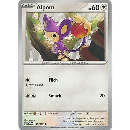 การ์ดโปเกมอน Aipom - 145/182 - ทั่วไป