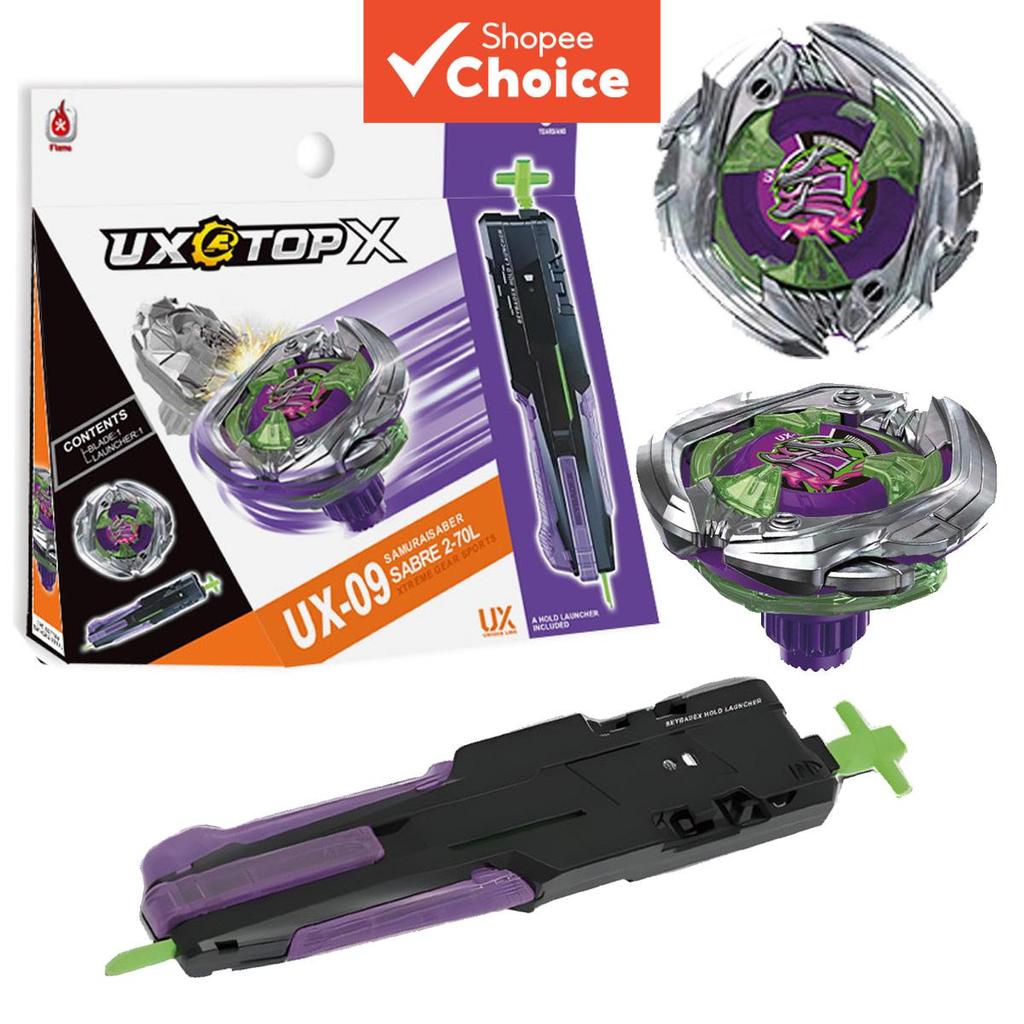 X UX-09 Samurai Saber 2-70L พร้อมดาบ Launcher ชุด Xtreme Battling Gyro ของเล่นยอดนิยมสําหรับเด็กเพื่อนของขวัญวันเกิด