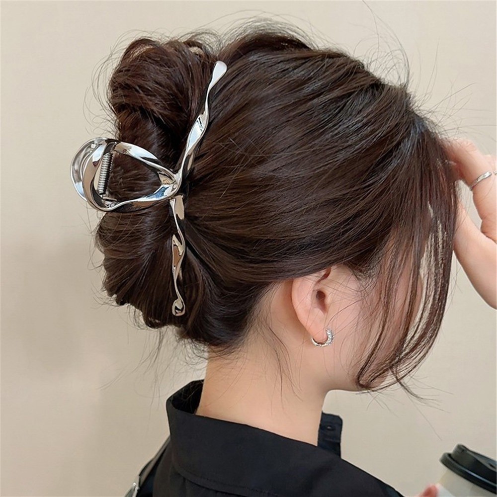 Ahellogirl مشبك شعر كلاو معدني بسيط — صورة 3