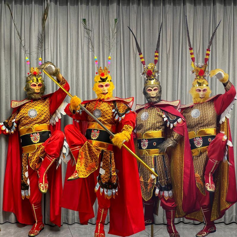 Black Myth Goku cos เสื้อผ้าเครื่องแต่งกาย Monkey King Monkey King Hunted Heavenly Palace ปักเสื้อผ้