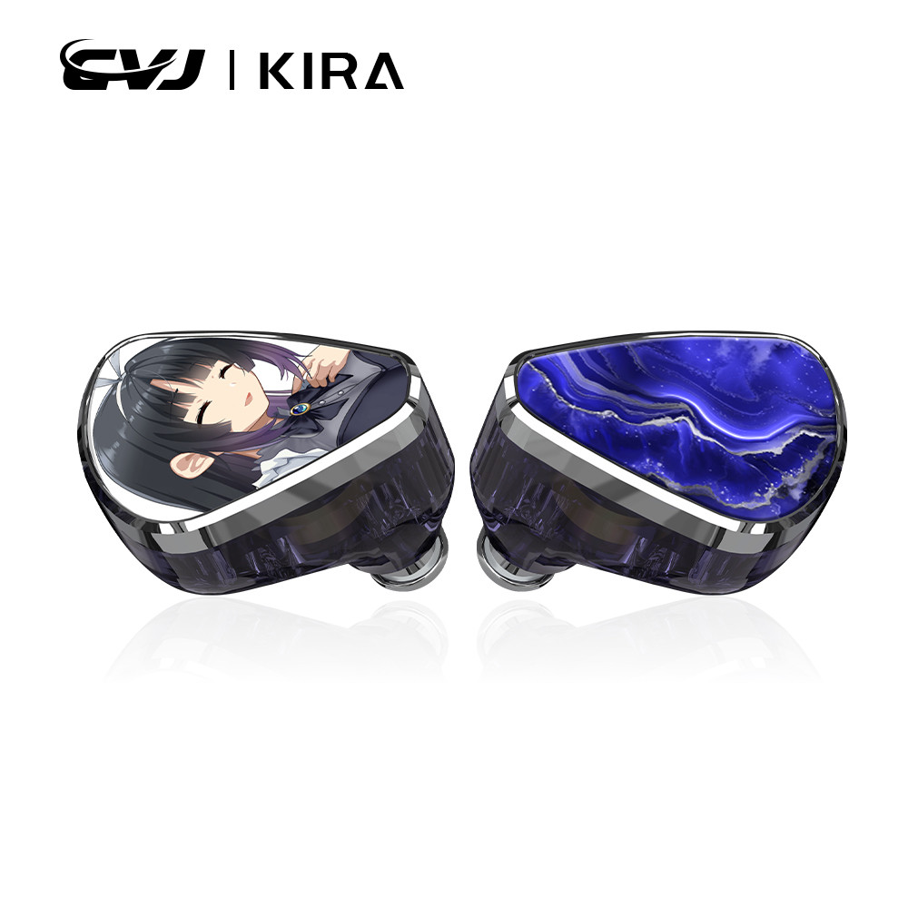 CVJ KIRA ในหูจอภาพ 10 มม.แบบไดนามิกหูฟังไฮไฟ Strand Silver-Plated สายถัก IEM 3.5/4.4/Type-C พร้อมไมโครโฟน