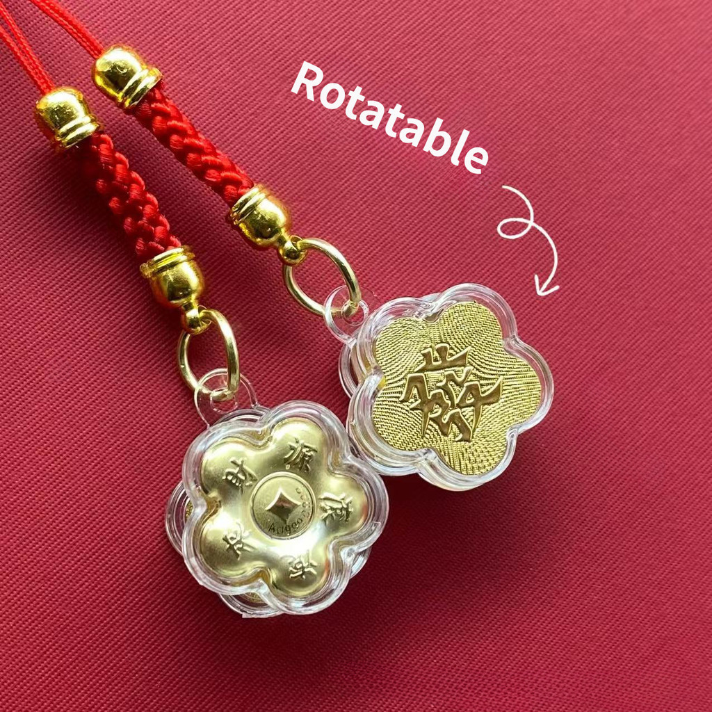 Golden Fortune Spinner ทองคําบริสุทธิ์ Au999 Gold Bar แผ่นทองหมุนนําโชค (0.02g)