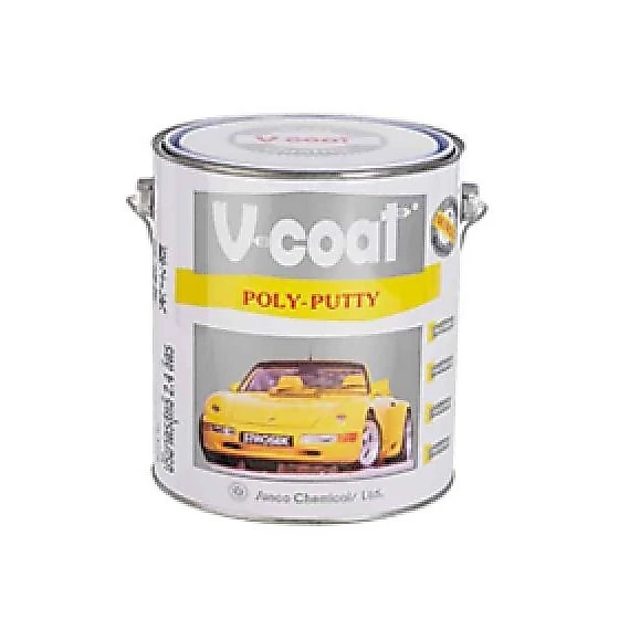 V coat สีโป๊วเหลือง V-COAT 2K Poly Putty 3.5 กก+น้ำยาโป้วเหลือง thumbnail 3