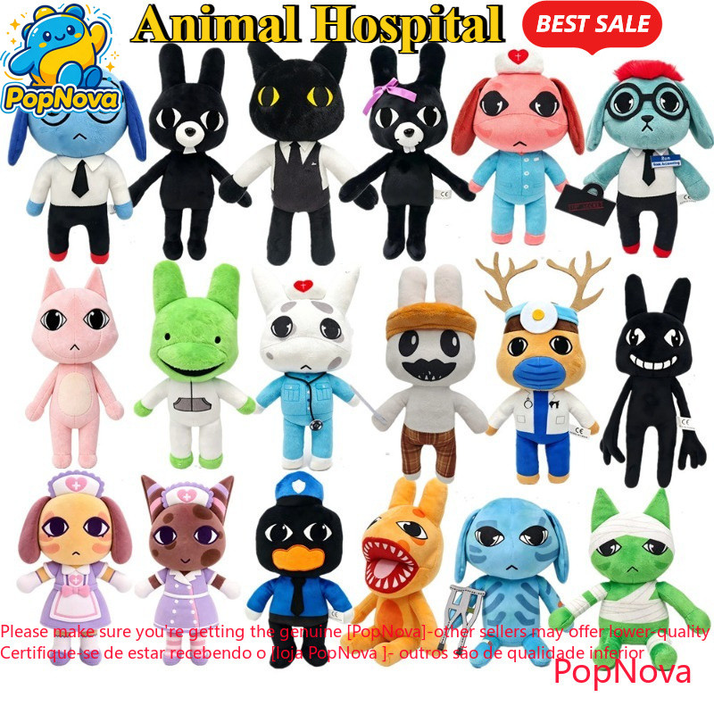 Roblox โรงพยาบาลสัตว์‌ Anomaly Plush Super Soft Carlos Ron Nurse Bunny ตุ๊กตาของเล่น Dr. ฮาร์โลว์ ล็อบบี้กระต่ายตุ๊กตาสําหรับเด็กผู้หญิงเกมแฟนเด็กผู้ใหญ่ของขวัญวันเกิด