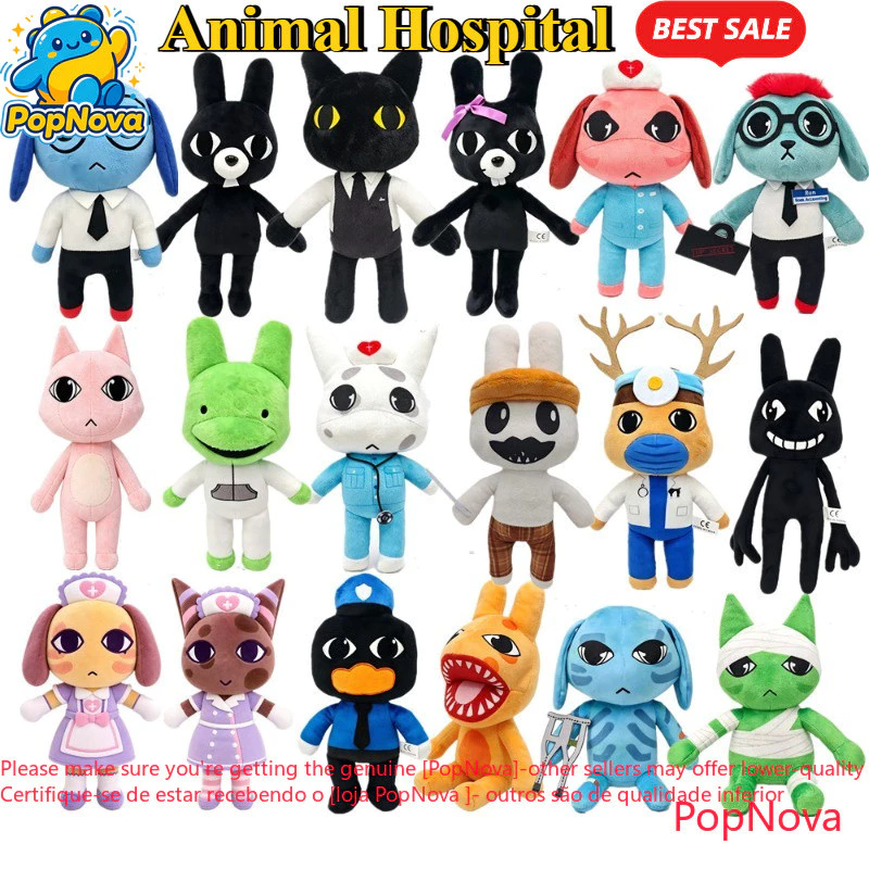 Roblox โรงพยาบาลสัตว์ Anomaly Plush Super Soft Carlos Ron Nurse Bunny ตุ๊กตาของเล่น Dr. ฮาร์โลว์ ล็อบบี้กระต่ายตุ๊กตาสําหรับเด็กผู้หญิงเกมแฟนเด็กผู้ใหญ่ของขวัญวันเกิด