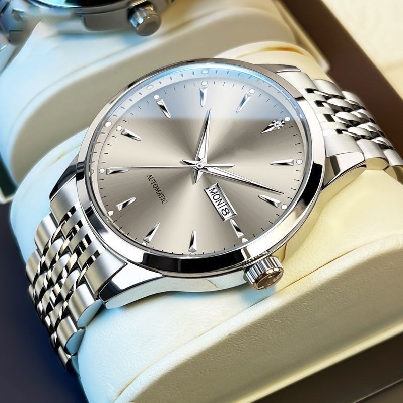 Swiss นาฬิกากลไกอัตโนมัติ High-End นาฬิกาผู้ชายผู้ชาย Ultra-Thin กันน้ํายี่ห้อ Top Ten Super Bo