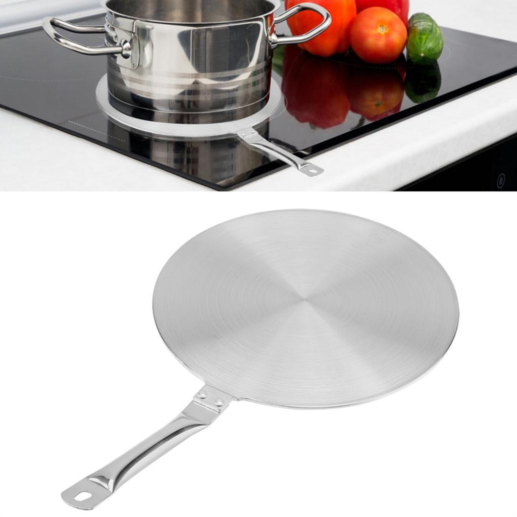 HEAT DIFFUSER PLATE STAINLESS STEEL INDUCTION ADAPTER 24CM - EFCIENTLY SPREADS สําหรับ EVEN COOKING 