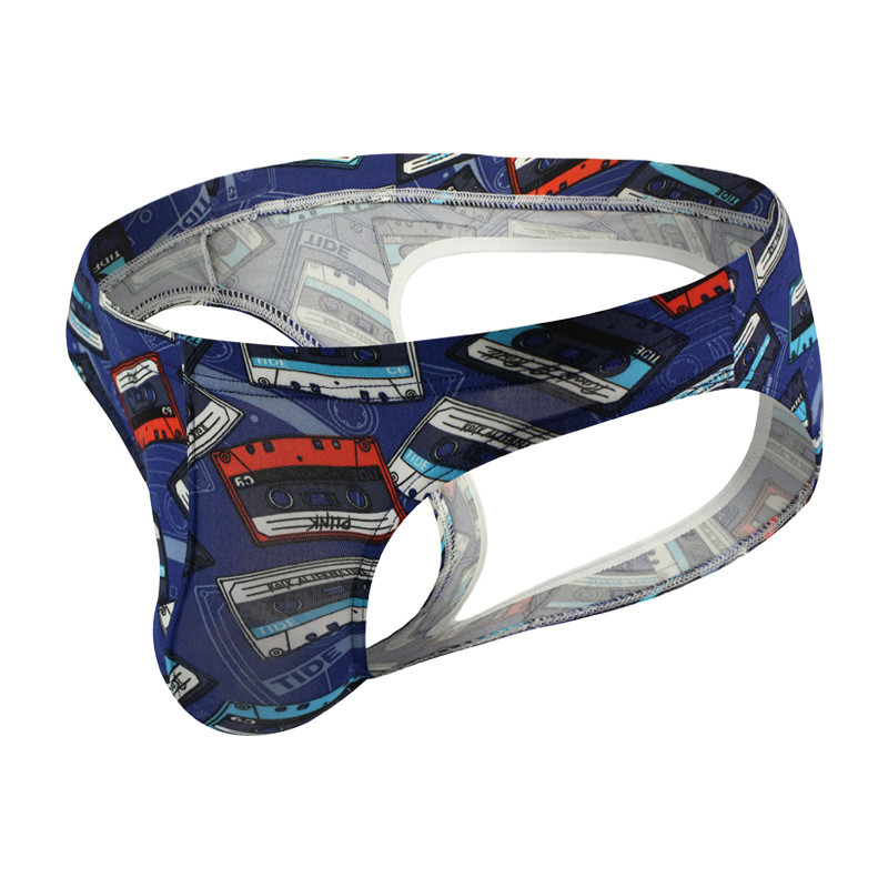 ผู้ชายการ์ตูนพิมพ์ Jockstrap กางเกงชายกางเกง G String Thongs Jocks ชุดชั้นใน