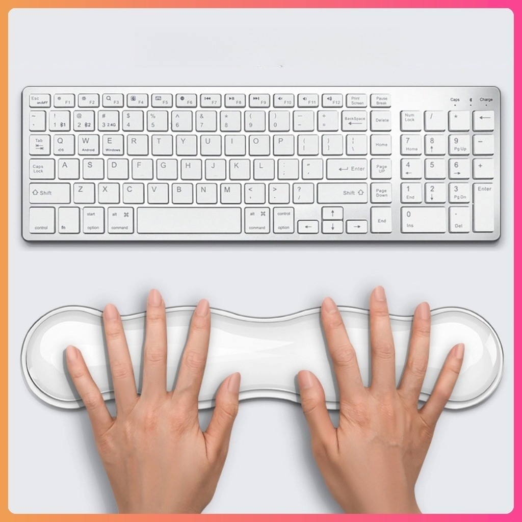 แผ่นรองข้อมือเมาส์ Wrist Rest เจลซิลิโคน Ergonomic รองรับข้อมือ กันลื่น สำหรับคอมพิวเตอร์ Notebook ME017
